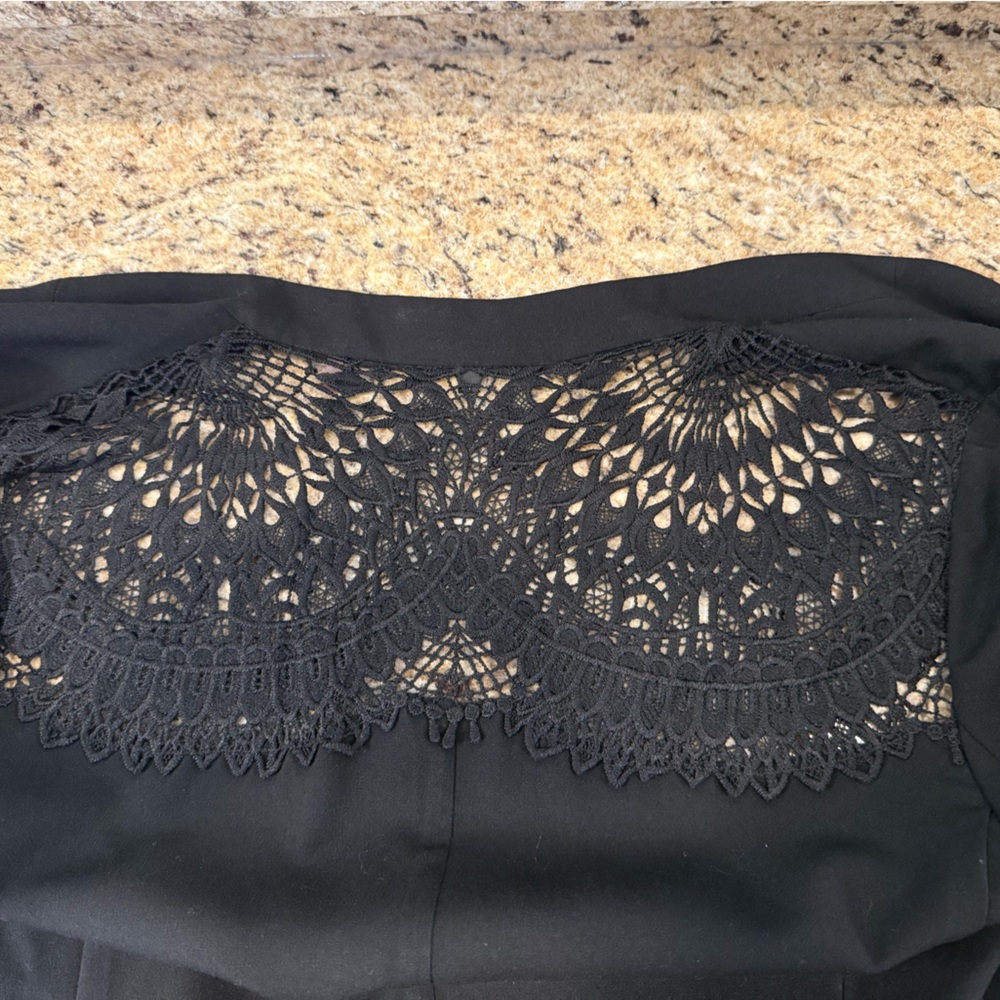 NWOT Kobi Halperin Claudia Black with Lace Back Detail Blazer– Size M - Picture 8 of 9